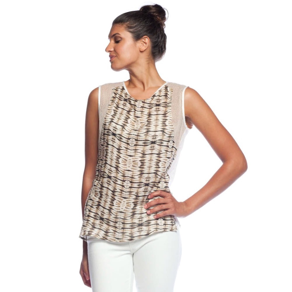 Tbags Los Angeles Sleeveless Woven Top (NWT!!)